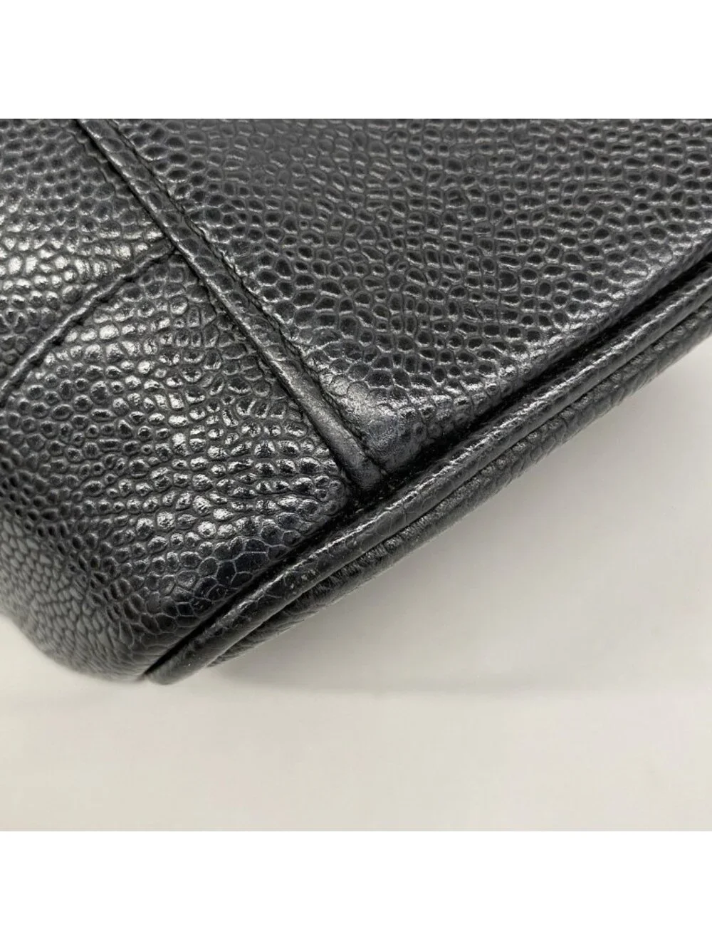 Chanel Vanity Bag Caviar Leather Black Gold